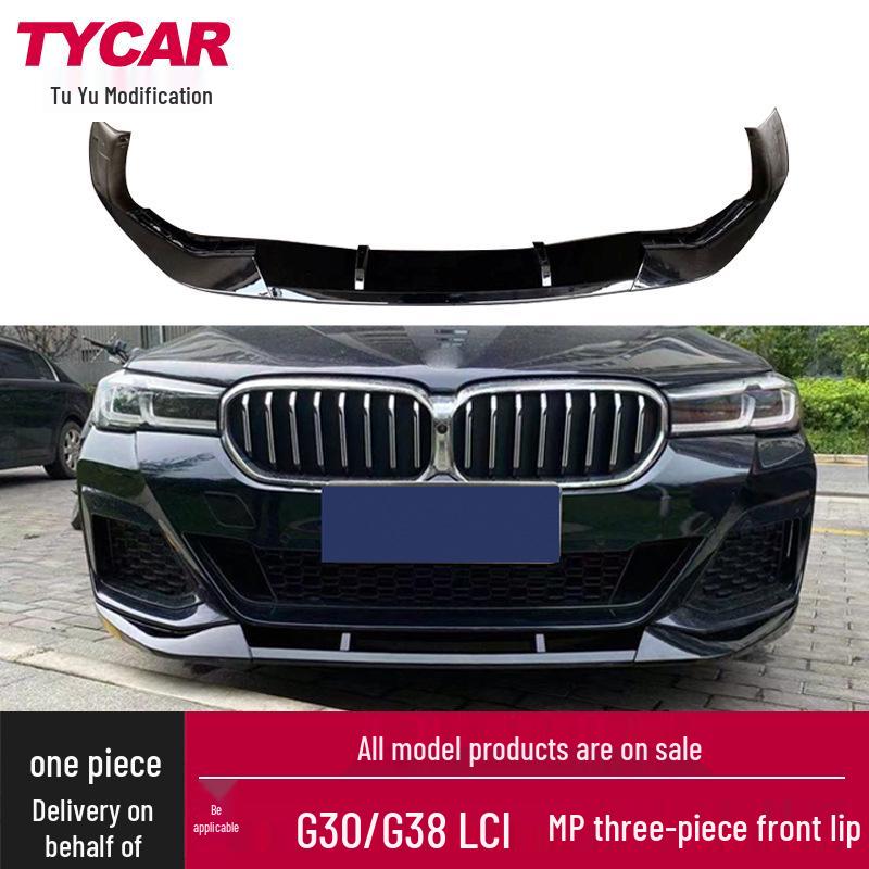

Compatible Front Lip for BMW 5 Series (G30/G38) 2021 Facelift; MP Front Spoiler/Bumper Surround Modification. MP three-piece front lip 【Gloss Black】