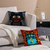 Surprised Cat Funny Party Pattern Pillow Case Double-Sided Plush Sofa Cushion Covers Organic Breathable Invisible Zipper