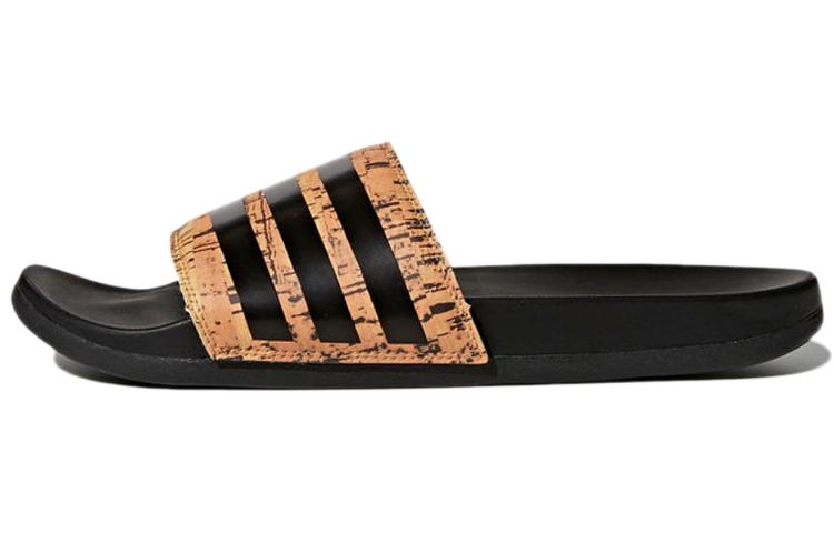 Adidas Adilette Cloudfoam Plus Cork Slippers  Black Orange  CG3413 39
