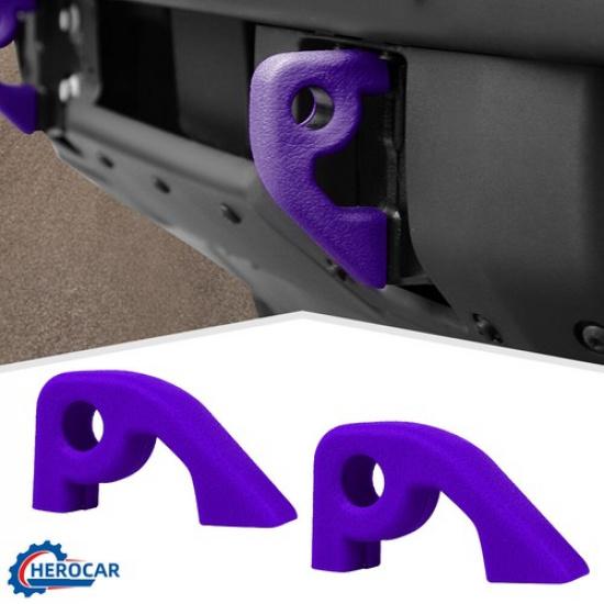 2x TPE Vordere Abschlepphaken-Abdeckung Anhängeröse Zierblende Schutz Für Bronco Lila