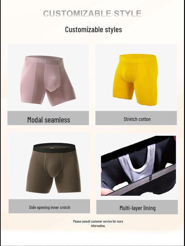 European & American Plus Size Men's Boxer Briefs - New Year Style, Good Luck & Fortune Edition.