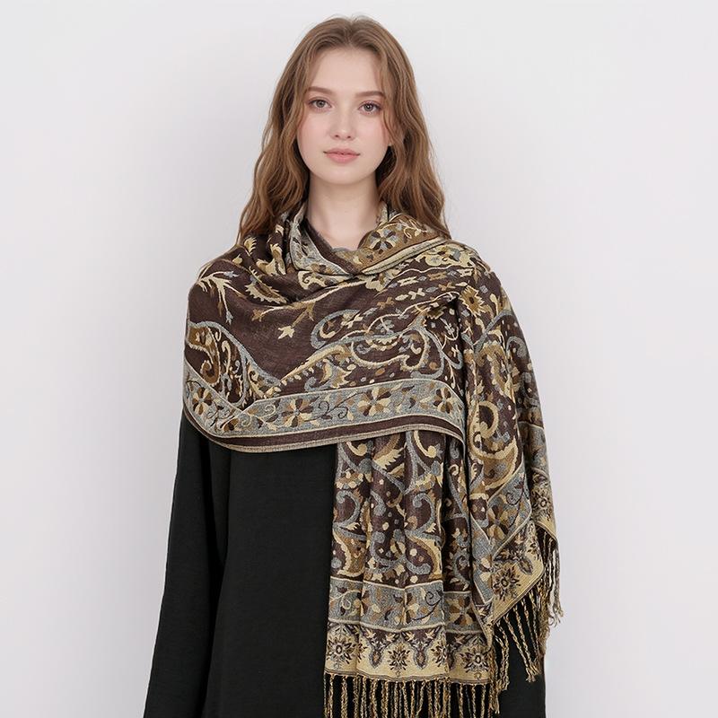 Luxus Winter Kaschmir Pashmina Schal Dame Wrap Warme Herbst Schals Design Druck Weibliche Foulard Baumwolle Stolen Schal