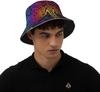 Rainbow Mandala Print Bucket Hat Psychedelic Bohemian Pattern Sun Hat For Men Women Summer Beach Festival Outdoor UPF