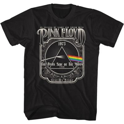 Pink Floyd 1973 Tour Schwarzes Musikband-Shirt