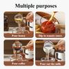 Glass Espresso Cup with Wooden Handle Single and Double Mouthed Coffee Cup Heat Resistant Small Glass Measuring Mug Latte Cup