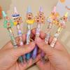6Pcs Cute Capybara Erasable Neutral Pen 0.5mm Kawaii Cartoon Writing Stationery Student School Office Supplies Gifts