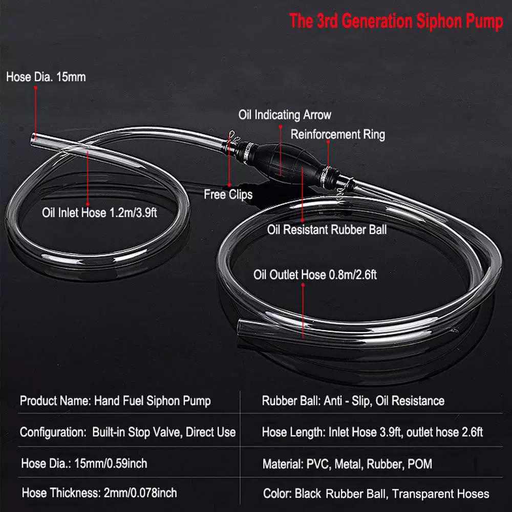 Thickened PVC Oil Extractor Manual Siphon Hose for Car Fueling and Oil Drums
