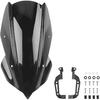 Motorcycle Windshield Deflector with Mounting Bracket for Z400 Z250 Z 400 250 2019 2020 2021 2022 2023 2024 Windscreen Visor Wind Screen Protector