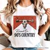 Raised On 90s Country T-and Kids Tshirt, Vintage Bull Skull Tee