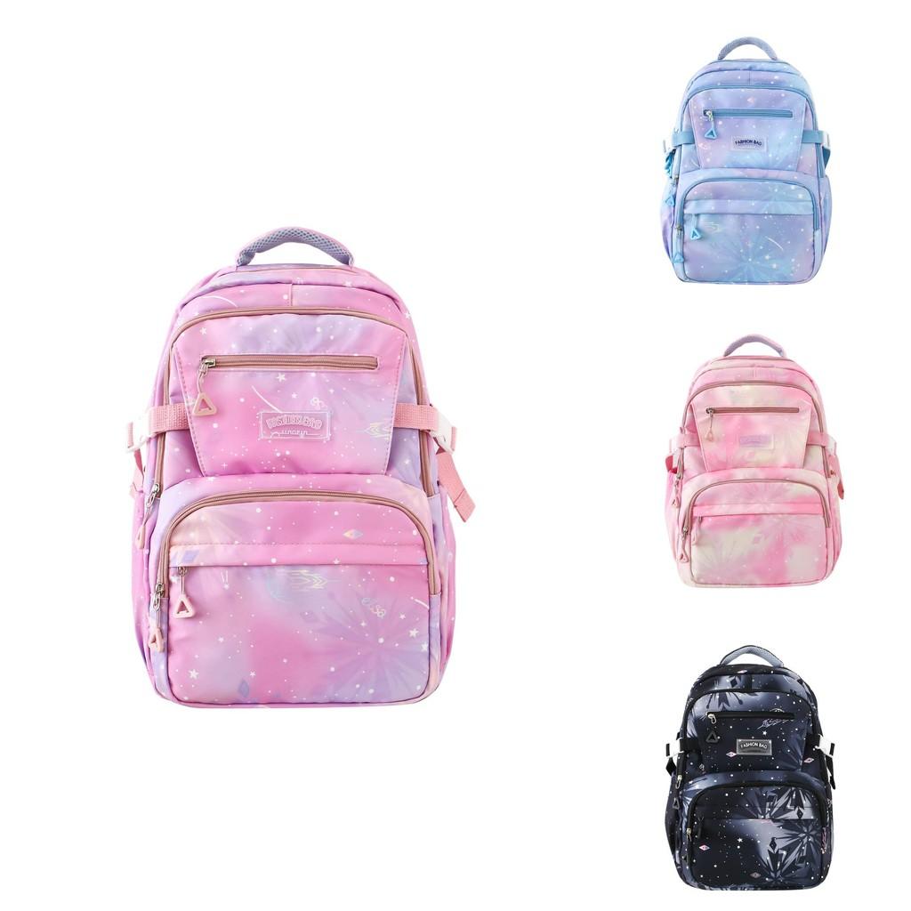 Oxford Fabric Star Pattern Backpack With Breathable Laptop Compartment Teens For