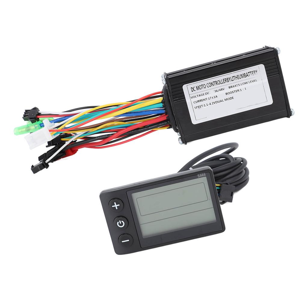 Zestaw do modyfikacji roweru elektrycznego Bateria litowa Kontroler silnika 3 tryby 17A z panelem wyświetlacza S866