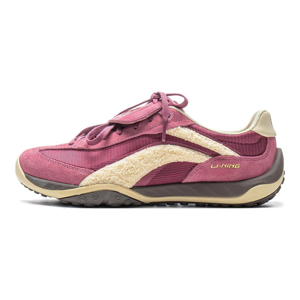Li-Ning Comfortable Minimalist Shock Absorption Rebound Low-Top Lifestyle Sneakers Unisex sneakers Rose-Pink AGLV096-4
