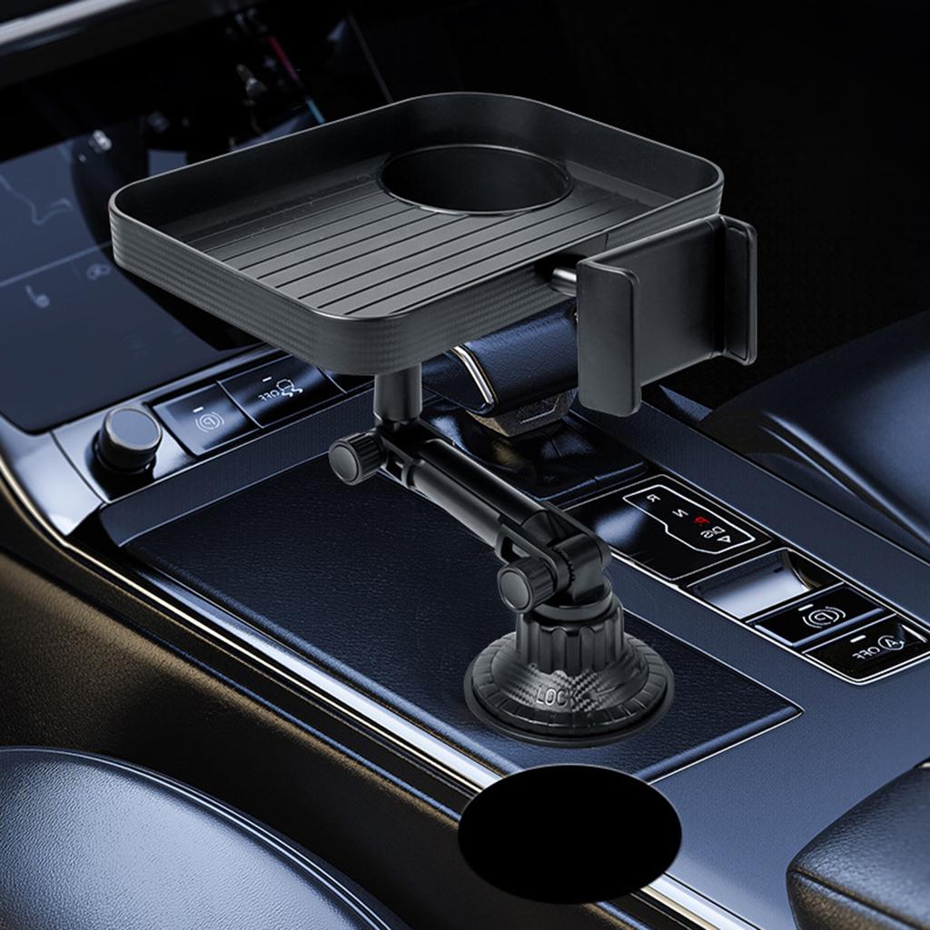 Tacka na kubki - idealna regulowana tacka na jedzenie do samochodu, do rozszerzonego stołu, organizery na biurko