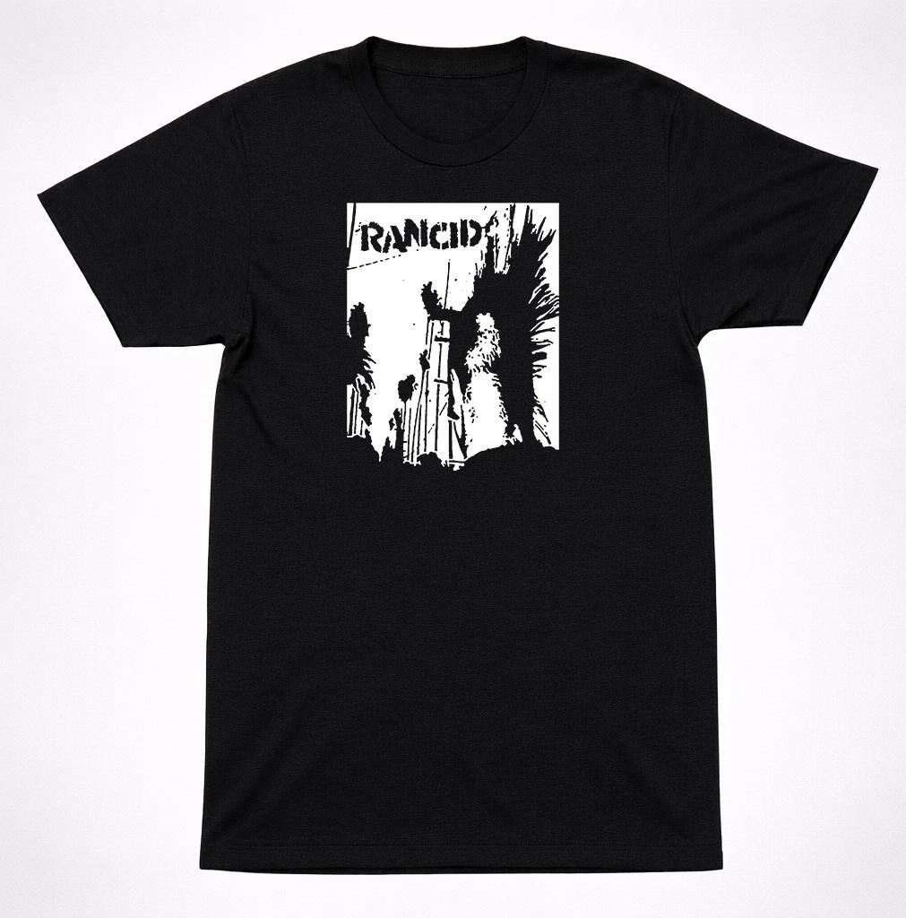 Rancid Mohawk Silhouette Graphic Black T-Shirt Street Punk Band Tee 3XL