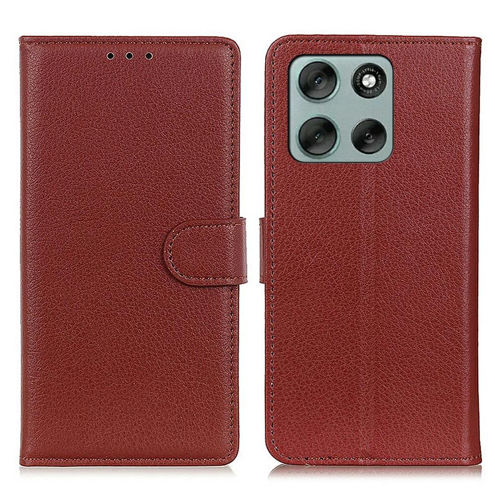 For Motorola Moto G86 Power 5G Wallet Case PU Leather Phone Cover Litchi Texture