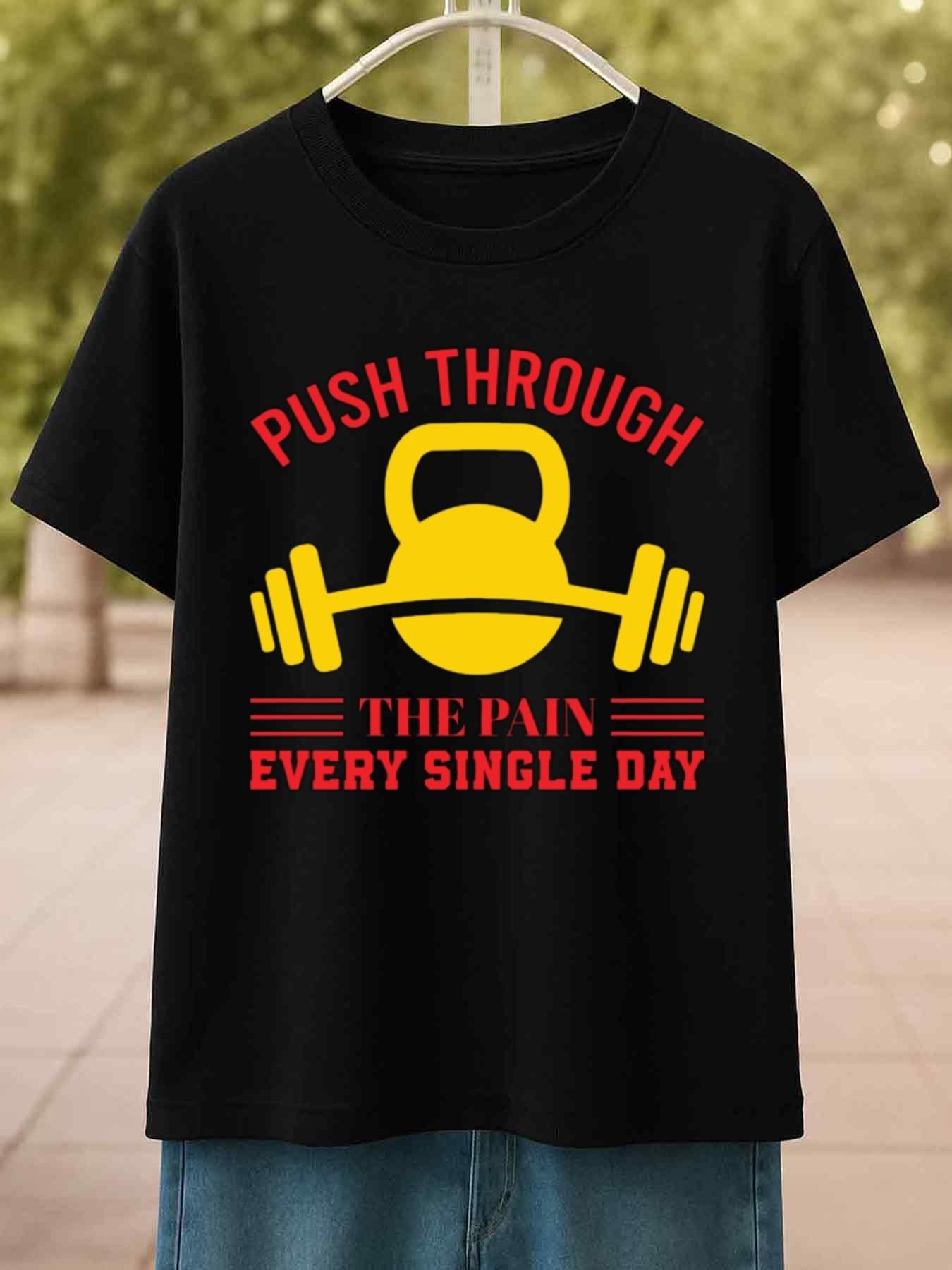 Men s T-Shirt Y2K Motivational Gym Black S
