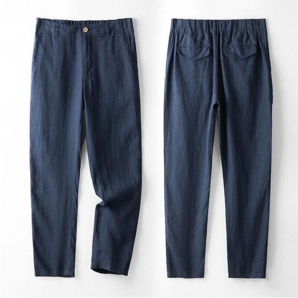 Herren Slim Fit Koreanischer Stil Leinen Sommer Anzug - Lässiges Zweiteiliges Set mit Lockerer Jacke und Sonnenschutz