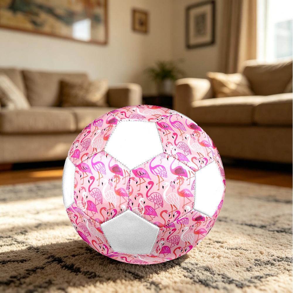 1pc Pink Flamingo Outdoor Sports Football, Size 5, Comfortable And Durable Feel,Gift yy56