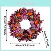 Fall Ivy Leaf Flower Wreath Door Hanging With Faux Green Plants For Garden Wedding Decor