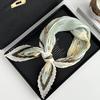 Folded silk scarf autumn new polka dot decorative scarf niche thin scarf scarf versatile