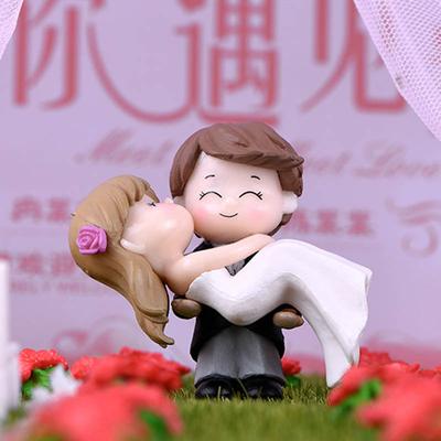 Decorazioni per feste di matrimonio 1 paio di amanti carini di ragazzi e ragazze Miniature di giardini fatati in PVC fai da te Micro paesaggio