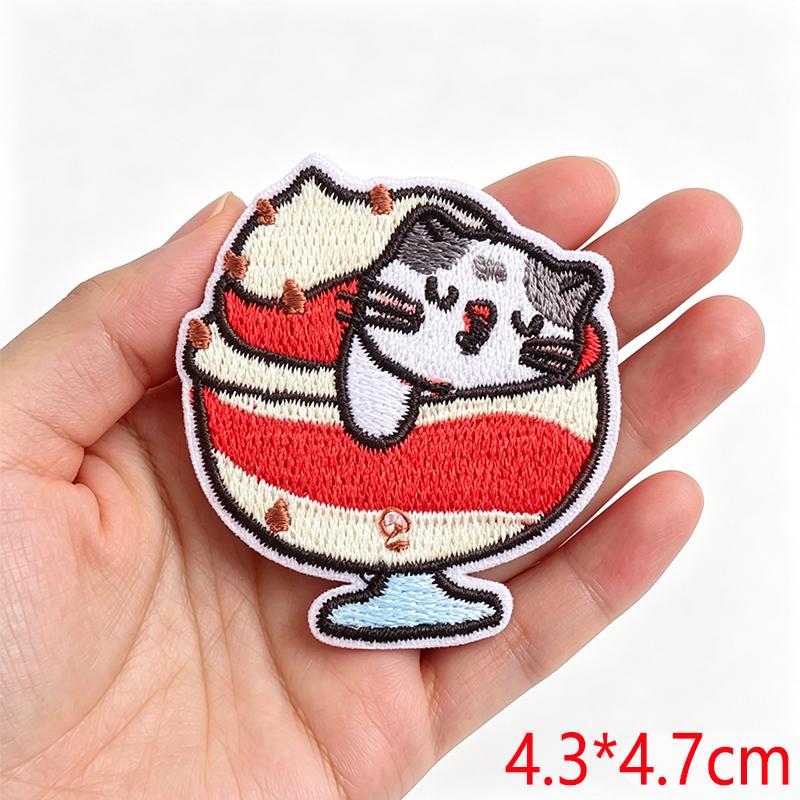 Cartoon Cute Small Animal Embroidered Iron On Patch DIY for Hats Jeans Backpack Clothing Sew Sticker Decoration Cap