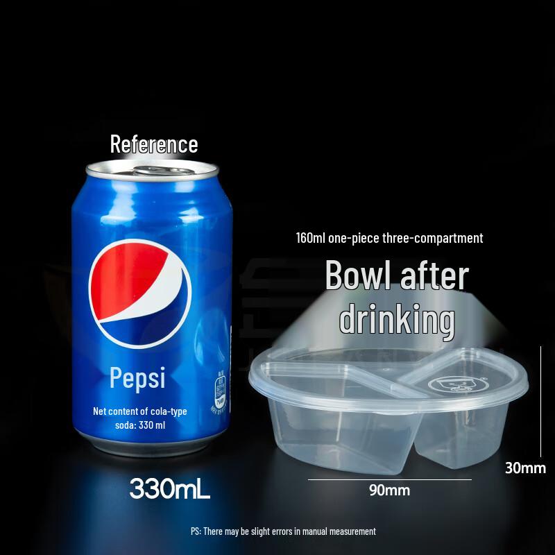 Shixun Microwavable 3-Compartment Sauce Containers