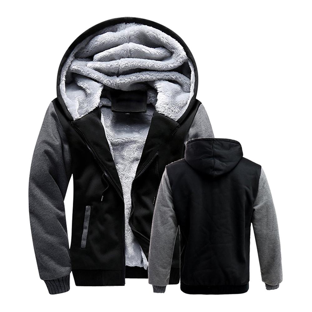 Zimní bunda Muži Teplý kabát Silný fleece Pánské Zip Bundy s kapucí Běžné Sportovní oblečení S kapucí Svrchní oblečení Dlouhé rukávy Sportovní Mikina