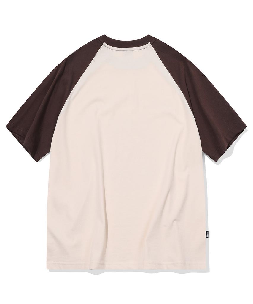 CPGN STUDIO Precious Raglan Short Sleeve Tee Brown