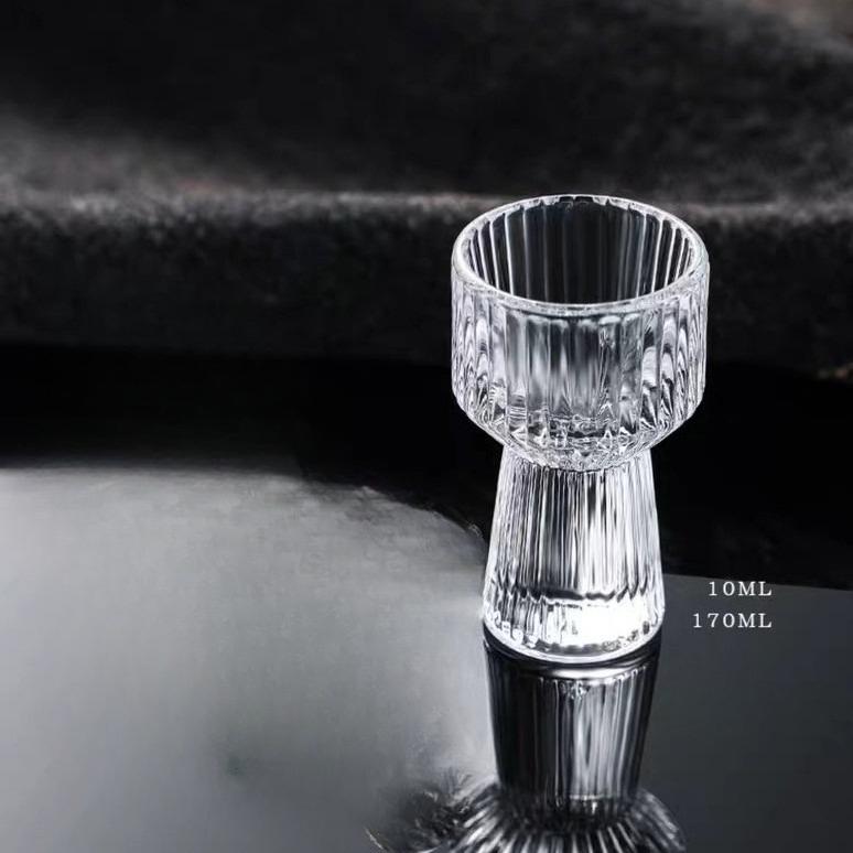 

Японский стиль полосатый набор саке из одного кувшина и одной чашки - Керамический диспенсер для вина и персонализированные стопки для домашнего бара