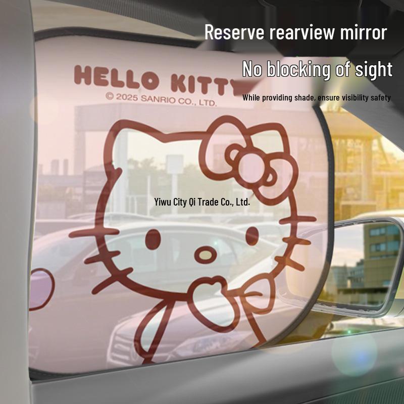 Kitty Cartoon Car Window Sunshade 2025 - Heat Insulation and Blackout Board for Side Windows