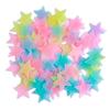 100PCS 3CM Night Light Sticker, Luminous Wall Sticker, Fluorescent Sticker, Blue Yellow Pink Three Night Light Star Sticker