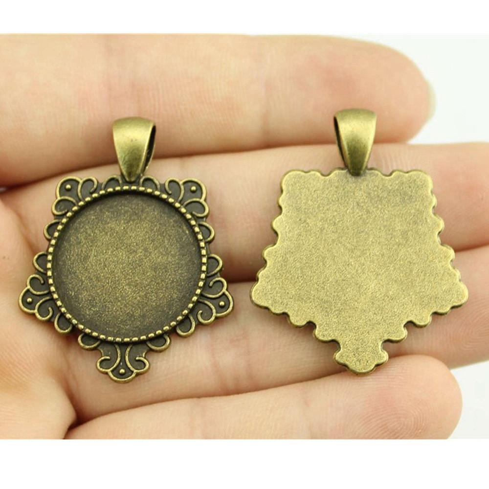 Hodí se pro kulatý 20mm skleněný kabošon Základní lůžko Podložka Bezel Doplňky Díly Chlapecké šperky Cool Dárky Pro