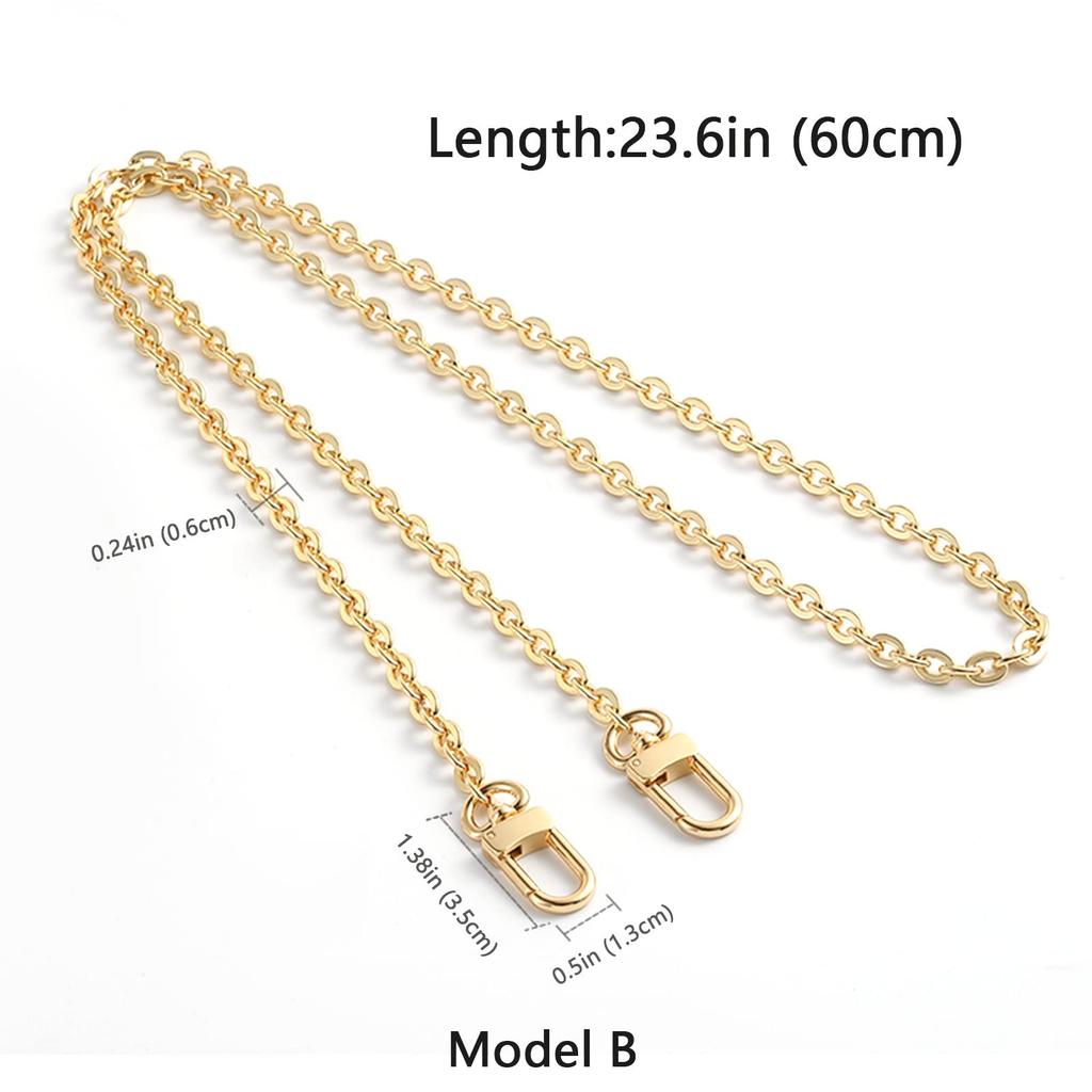 Wallet Chain Strap Handbag Shoulder Bag Strap Replacement Strap with Metal Buckle [jiesinlov] (B 60CM)