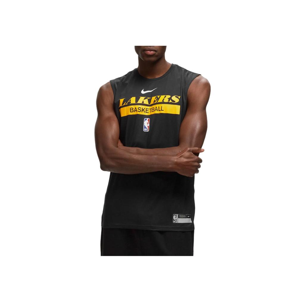 Nike NBA Logo Print Basketball Jersey, Los Angeles Lakers Edition Men Tops Black DR6771-010