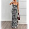 New Women's Clothing, Elegant and Slim Leopard Print Sleeveless Light Suspender Dress