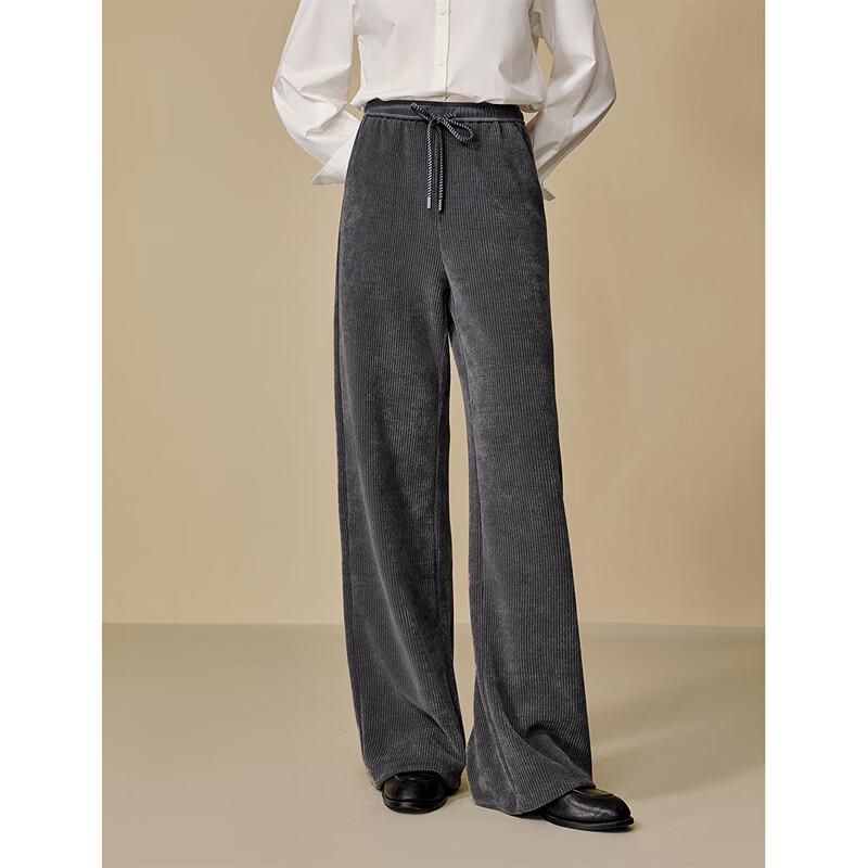 Inman Women's 2025 Winter Chenille Elastic Waist Straight Leg Pants