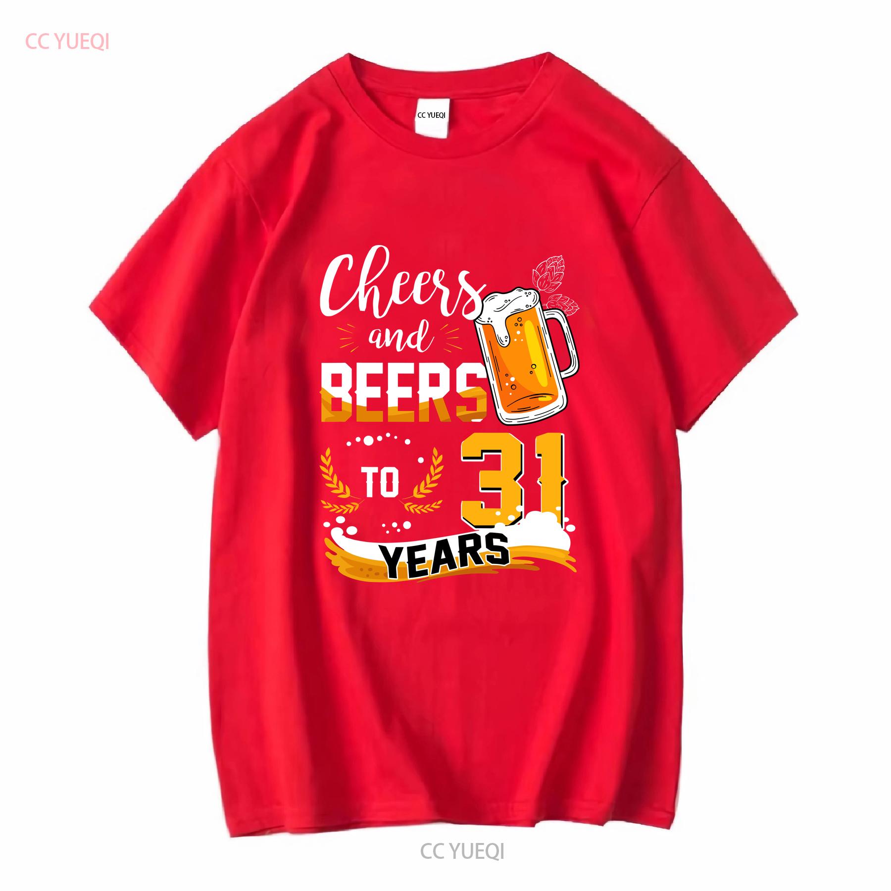NEW 31st Birthday Cheers And Beers To 31 Years Born In 1992 T Shirt S 3XL vintage Washed Stylish Casual Slightly graphic S