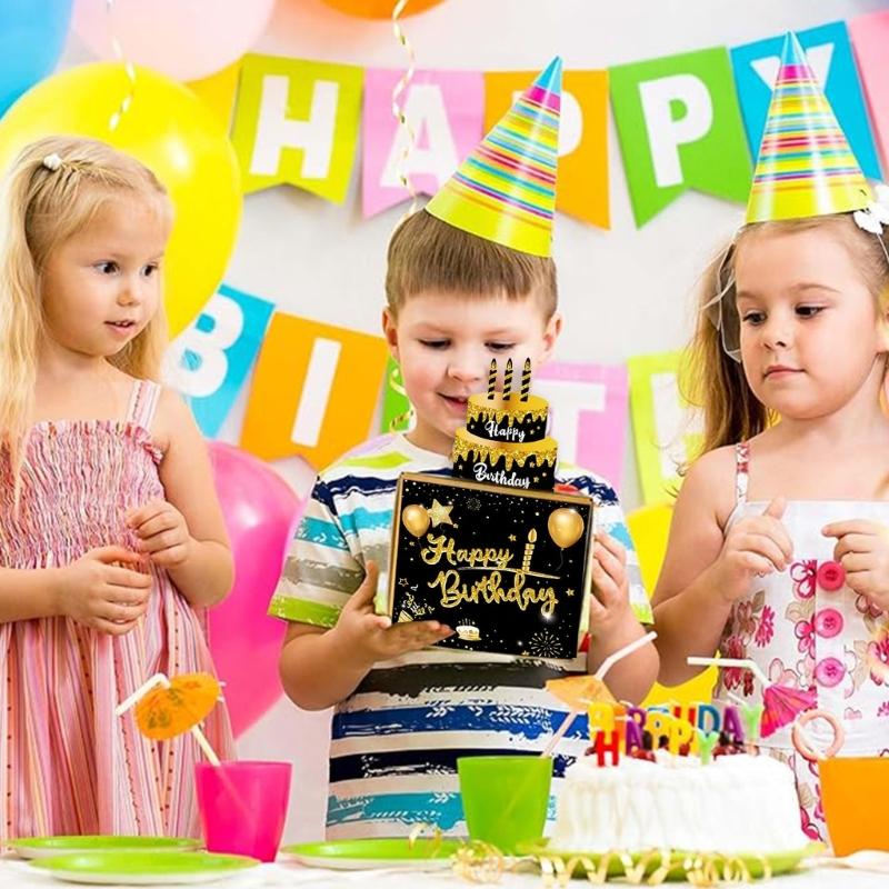 Stylová pokladnička s výsuvnou kartičkou k narozeninám a nenápadným držákem na hotovost Překvapení Dárková krabička Party dekorace