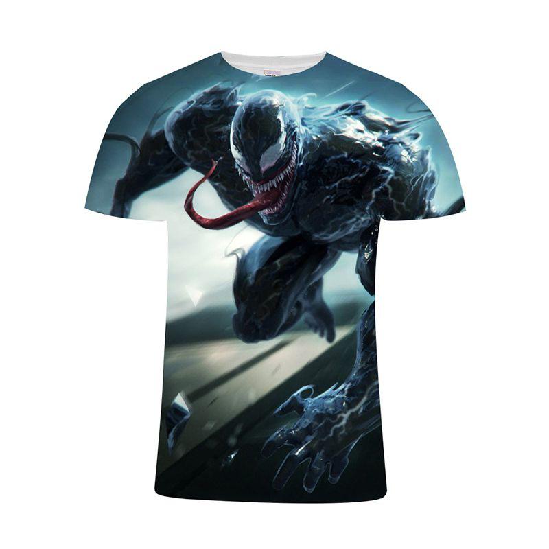 Stylish Women Men Movie Venom Comic Print Casual 3d T-shirt For All Seasons