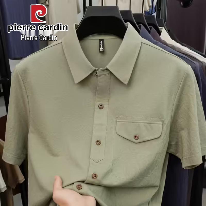 Pierre Cardin Men s Linen Blend Short Sleeve Casual Shirt L