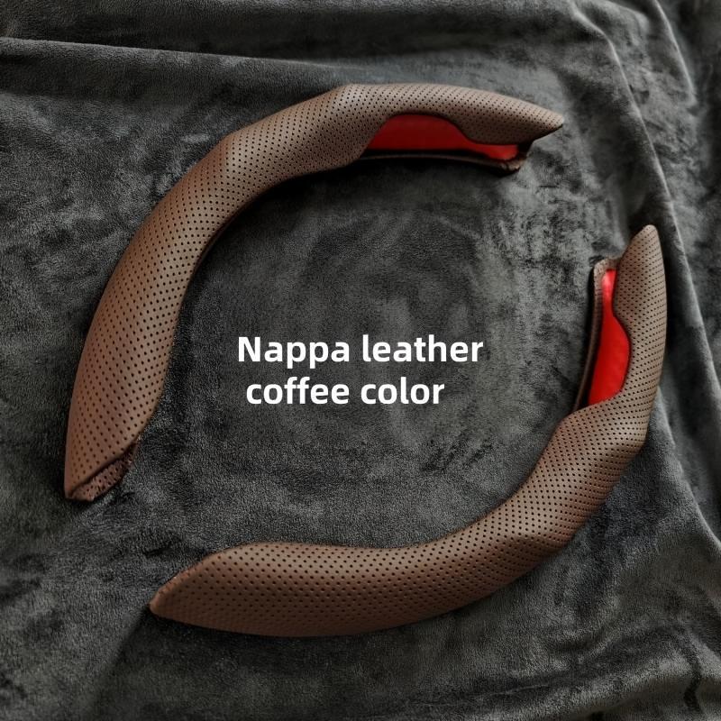 Ultratenký pot pohlcující PU kožený potah volantu - Protiskluzový, Celoroční použití, Ochrana proti potu, Stylový interiér, Hladká textura, Protiskluzový úchop