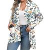 Women's Fall And Winter Fashion Casual Print Long Sleeve Mid-Length Cardigan Jacket