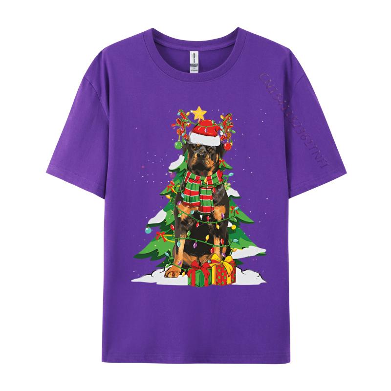 Santa Reindeer Rottweiler Dog Xmas Tshirt Graphic Tee Shirt Male Vintage Cotton Tops Tees Cute Oversized T Shirt