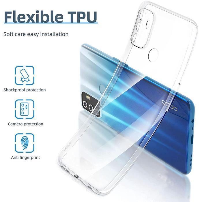 Coque pour OPPO A53S - Haute Résistance - Silicone Souple - Transparent - Anti Choc - 6,5 pouces