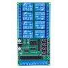 DC 12V 8 Channels Multifunction Timer Time Switch Relay Module Timing Cycle Interlock Self-locking Momentary Bistable