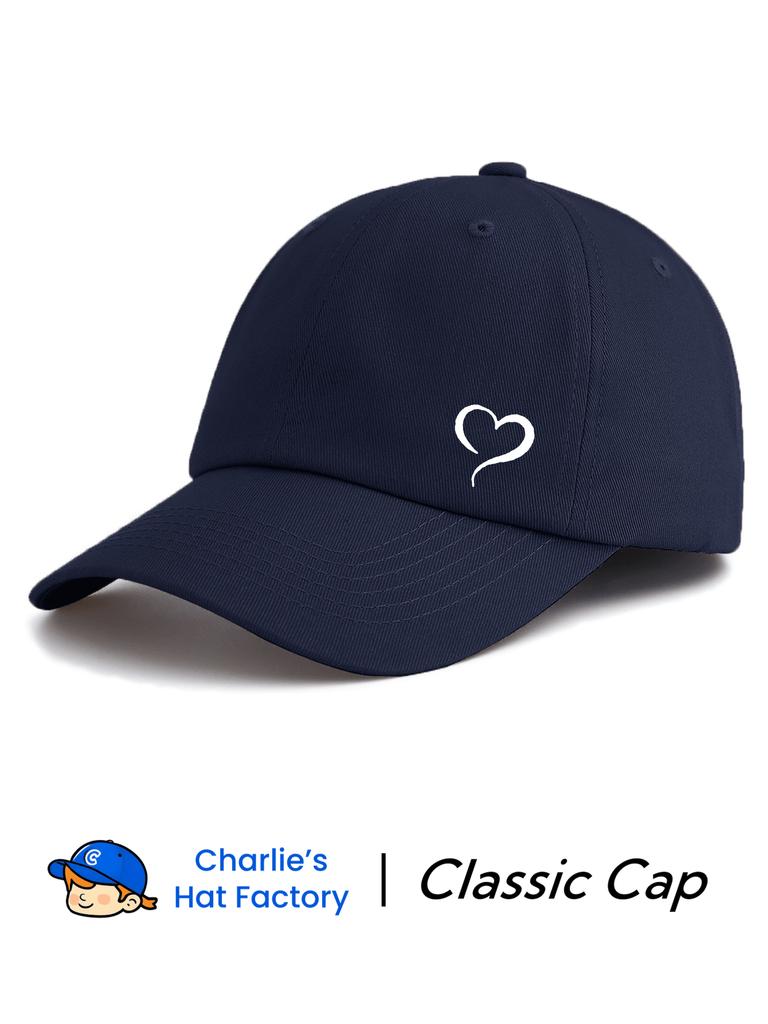 1 Piece Heart Print Baseball Cap, Classic Casual Stylish, Perfect Gift For Families And Friends