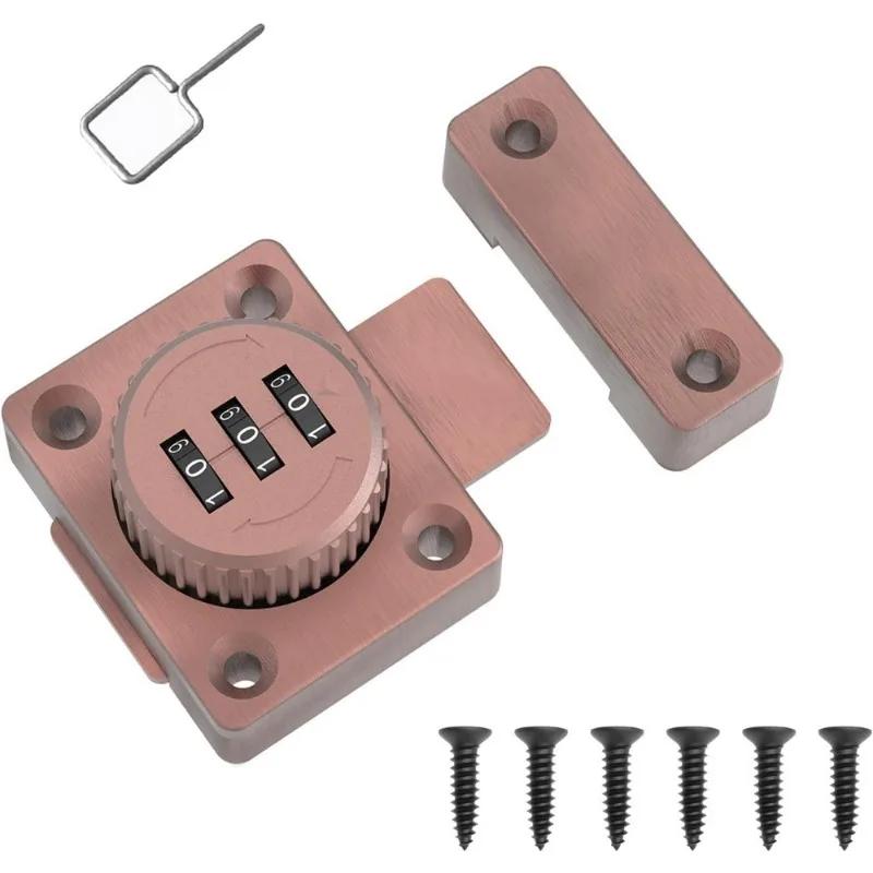 Punch-free Drawer Password Lock Latch Indoor Cabinet Door Lock Cabinet Password Lock Drawer Push-pull Double-open Wardrobe Lock