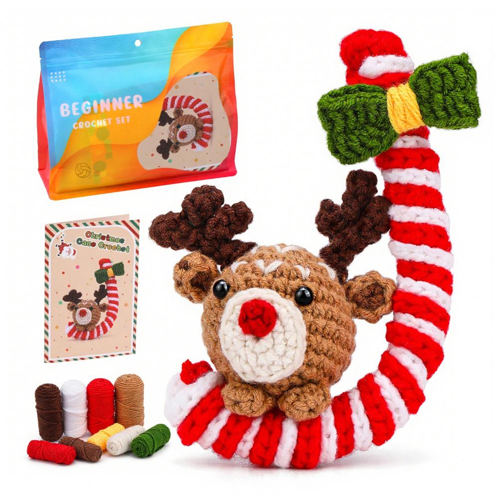 

Різдвяна Лялька Набір Матеріалів для В язання Гачком для Початківців Різдвяний Набір для В язання Гачком для Початківців Набір Матеріалів для В язання Гачком з Гачками Пряжею