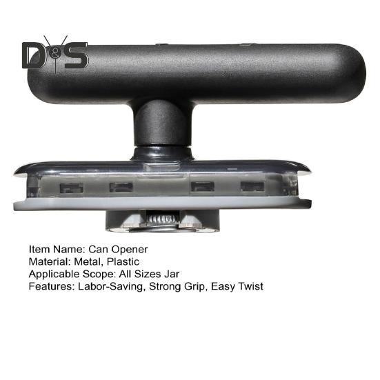 Dosenöffner, arbeitssparender manueller Glasöffner mit scharfen Greifzähnen, rutschfester Basis, leicht zu drehender Glasöffner für Gläser aller Größen